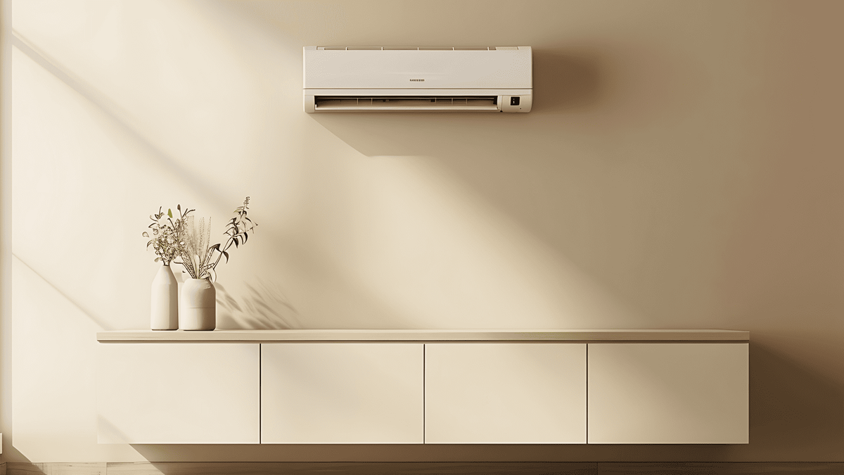 Ductless mini-split indoor unit installed in a Boca Raton home
