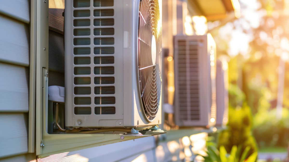 Air conditioning system installed outside a home in Key West