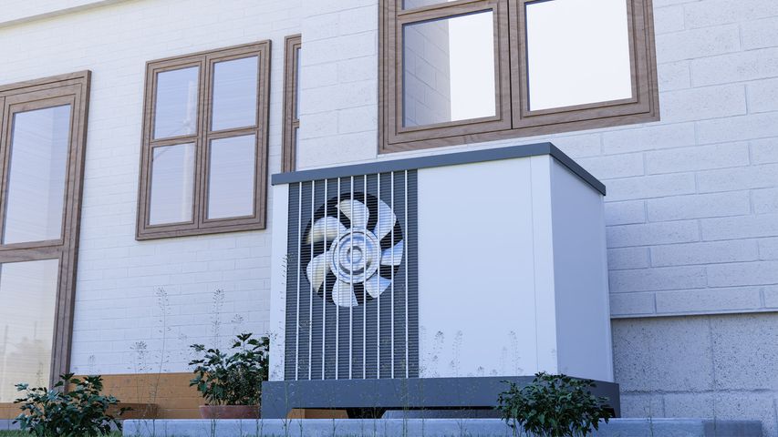 Modern Residential HVAC Unit Installed Outside a Home in Pompano Beach
