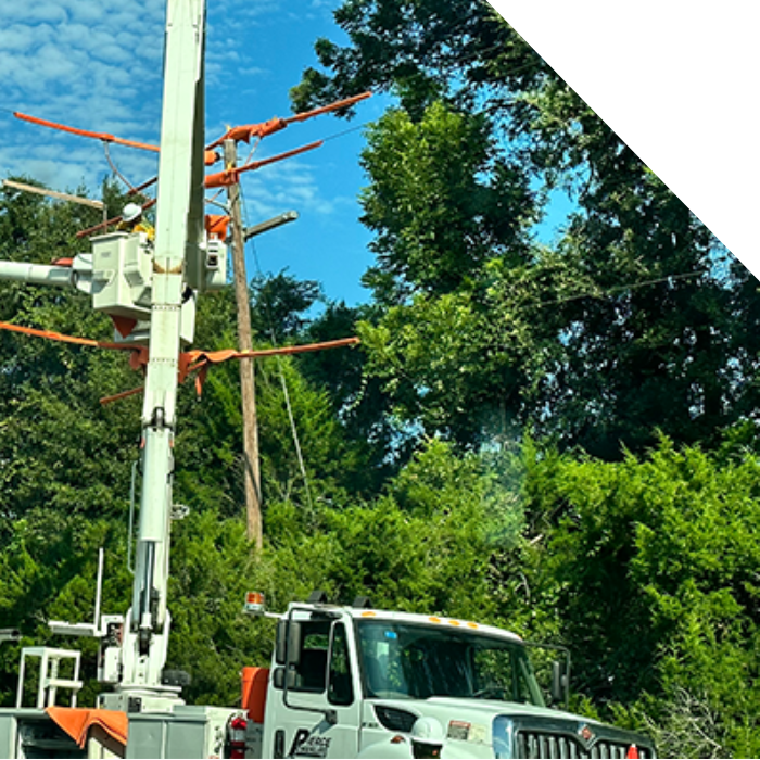 close up of powerline worker