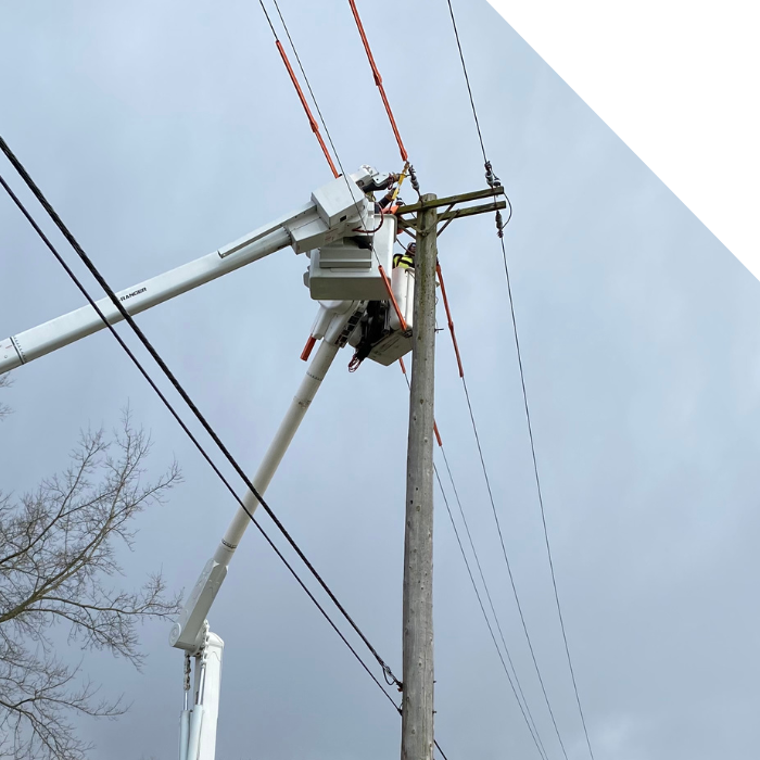 close up of powerlines