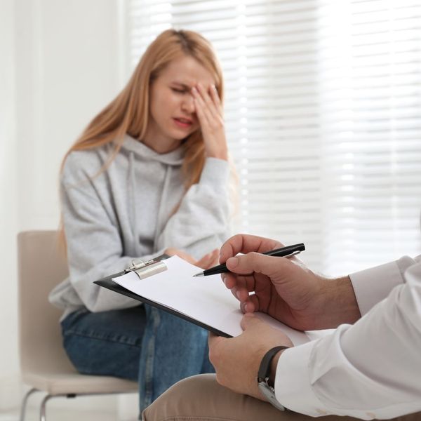 young woman in counseling 