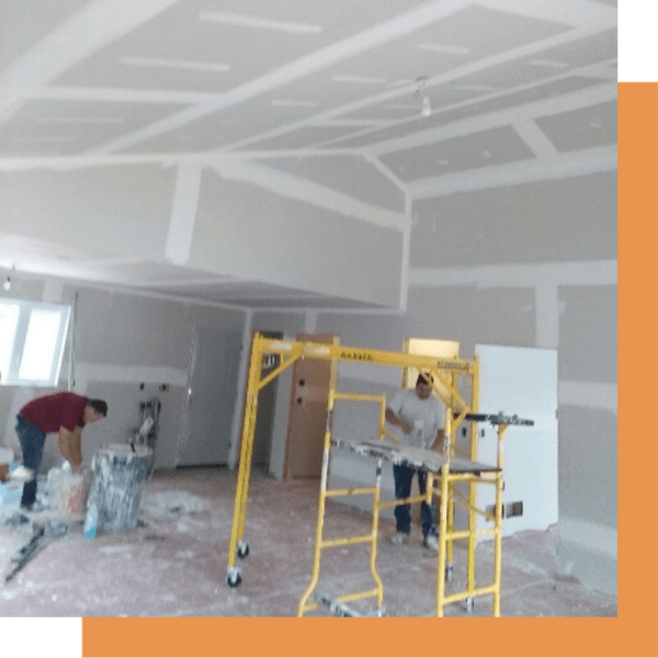drywall contractors at work