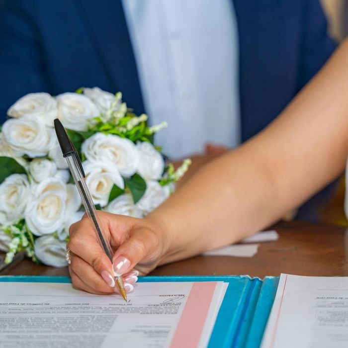 signing marriage license signing marriage license