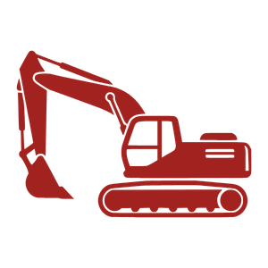 An icon of an excavator