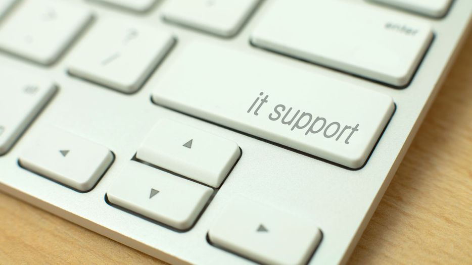 computer keyboard with IT support button