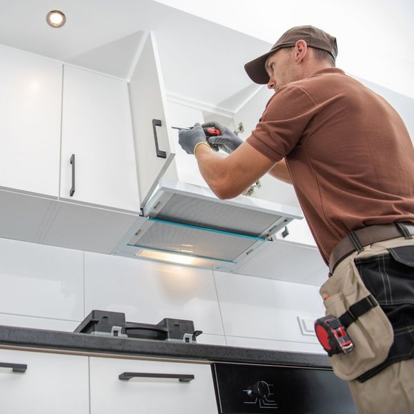 contractor working on kitchen renovation