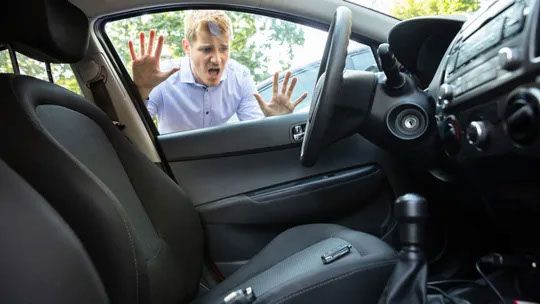 Man locked out of his car