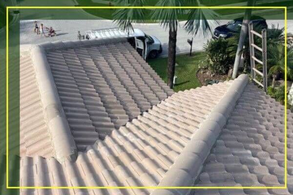 custom roof overlooking lawn