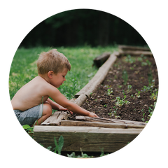 boy gardening