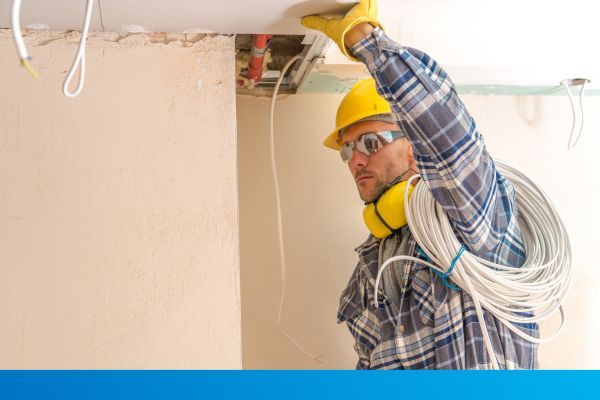 electrician working on electrical