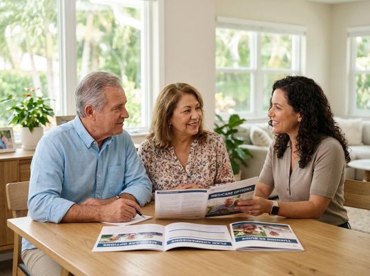 Medicare Options Discussion at Home
