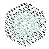 radiating lines from central point