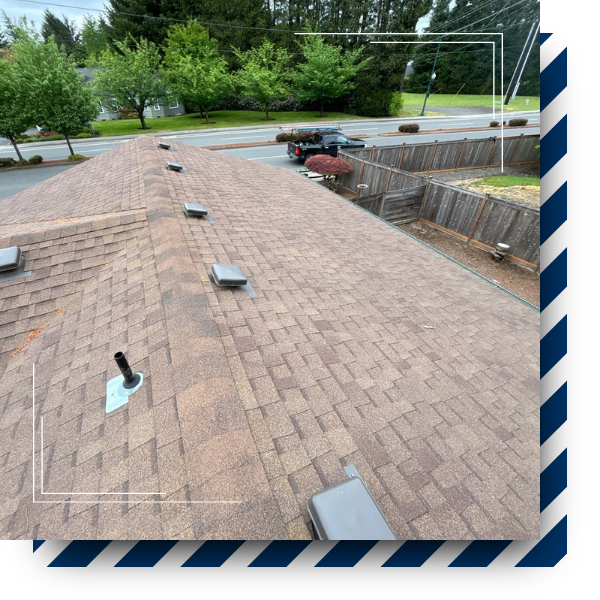 Clean red roof shingles