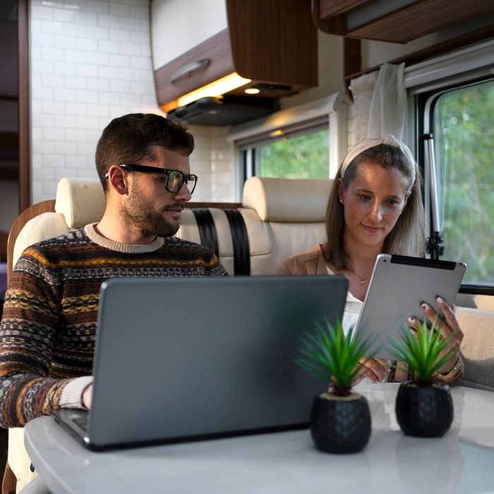 image of people in an RV