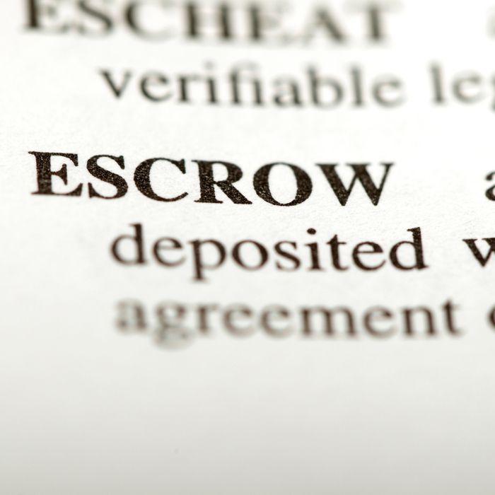 Dictionary definition of escrow