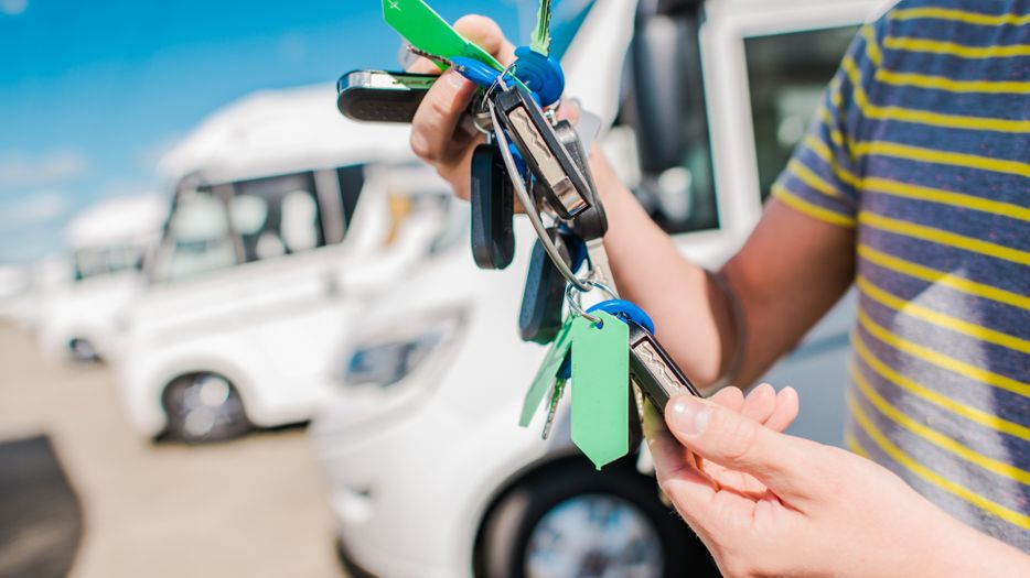 Holding keys in front of RVs