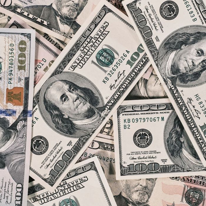 A pile of $100 bills.