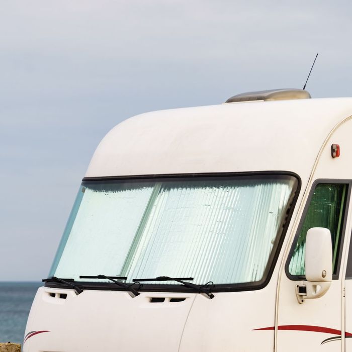 rv with sun shade