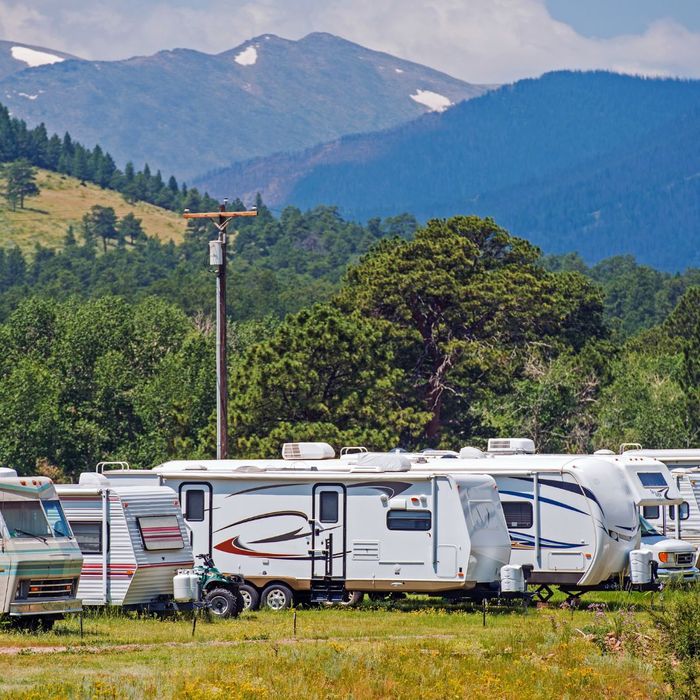 row of motorhomes row of motorhomes