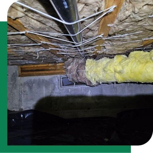 crawl space with new insulation