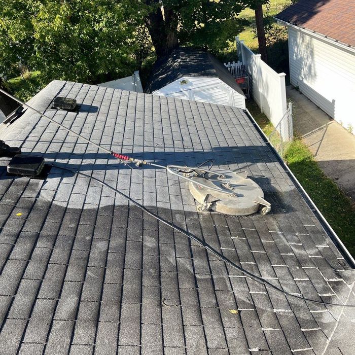 progress being made on roof cleaning