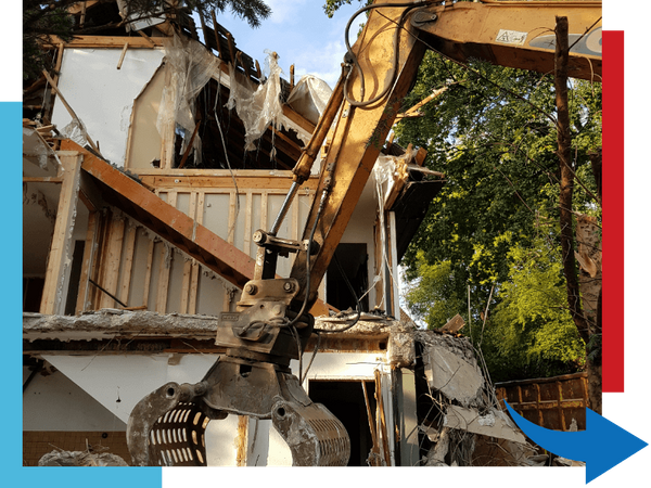 house being demolished