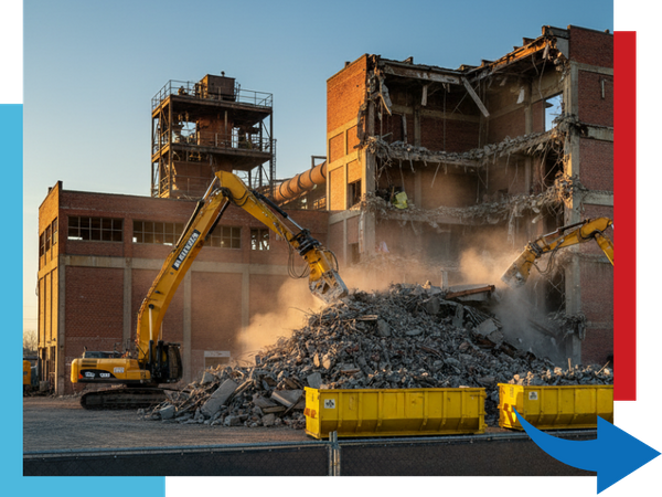large factory being torn down large factory being torn down