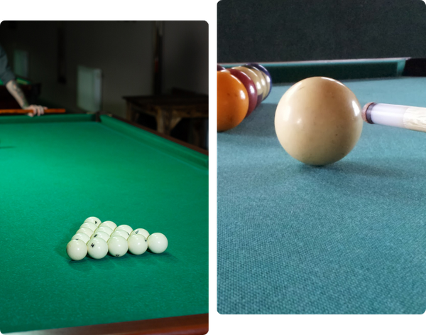 pool table and pool ball detail photo