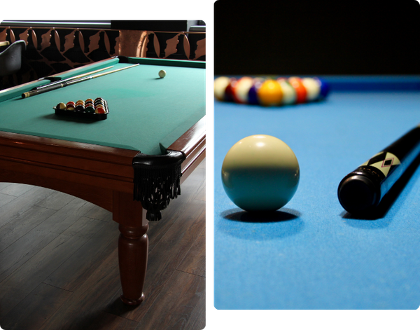 pool table and pool ball detail photo