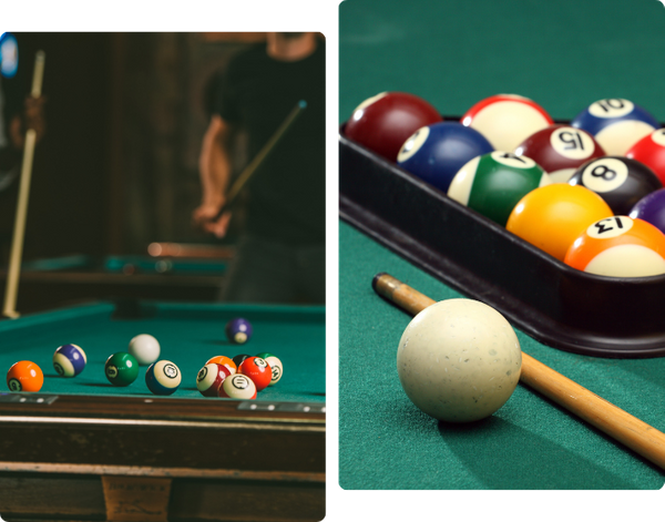 pool table and pool ball detail photo