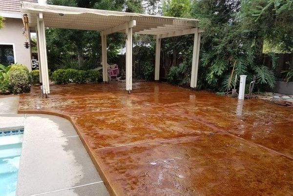 stamped concrete patio