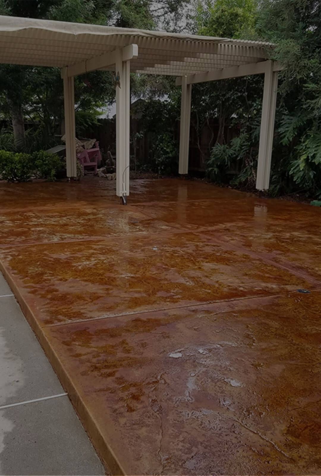decorative concrete driveway