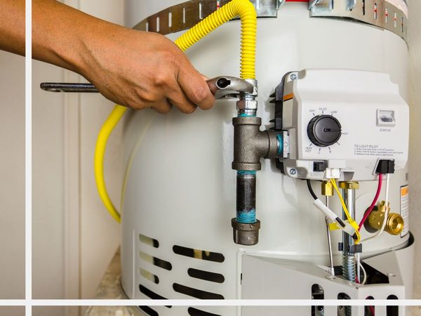 Tightening nut on a water heater