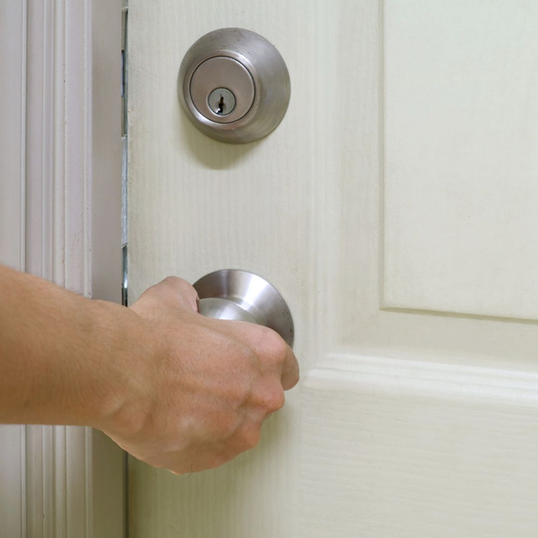 hand on door handle