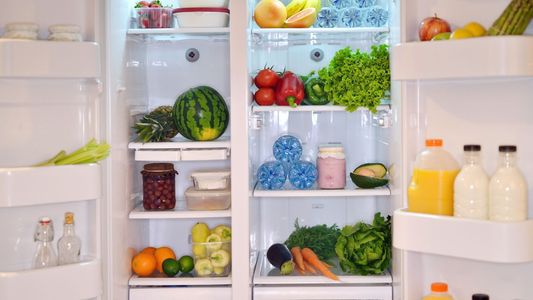 well organized fridge