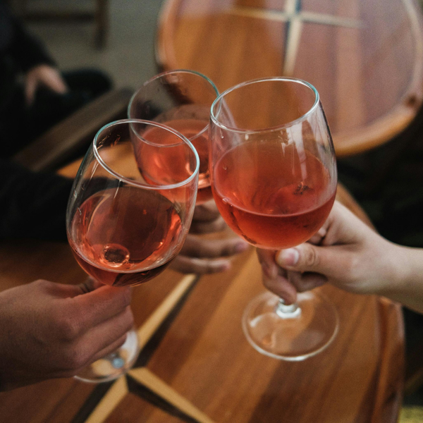 People drinking wine