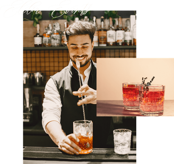 bartender making cocktail