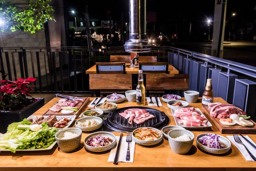 korean bbq restaurant table setting korean bbq restaurant table setting
