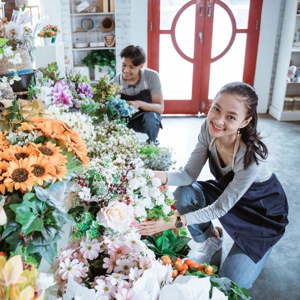 Flower shop workers 