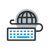 Keyboard connecting to network icon