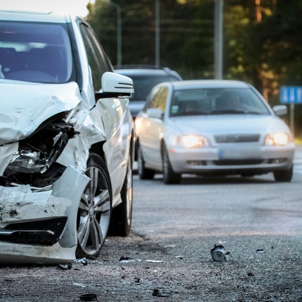 Car in a major accident