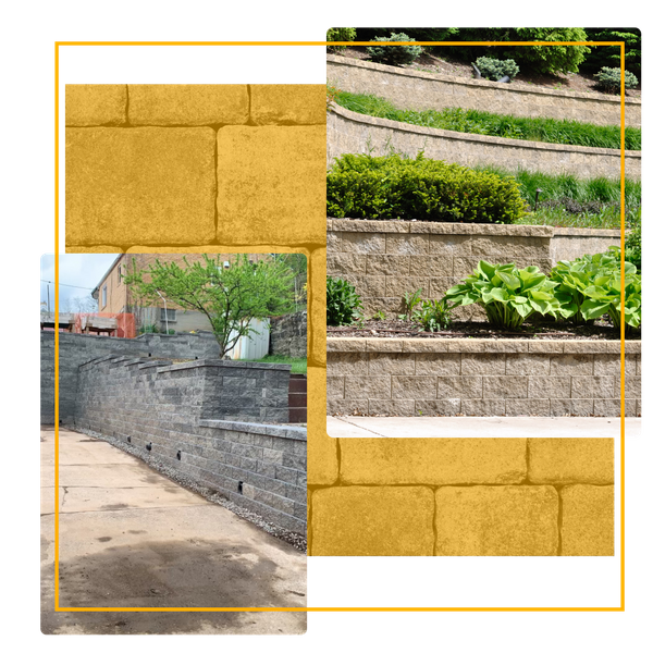 retaining walls collage