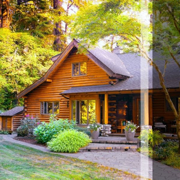 Cabin in the woods.