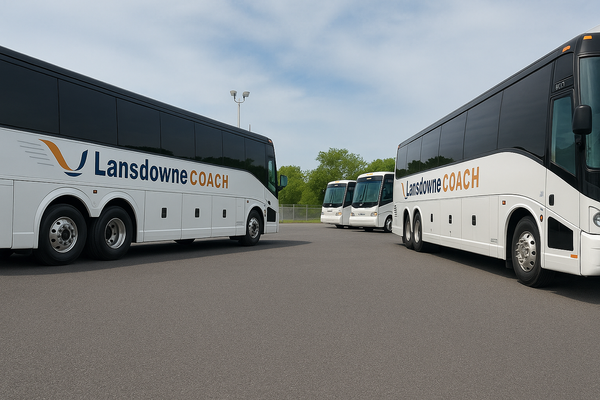 Lansdowne COACH Buses on Gravel Lot.png