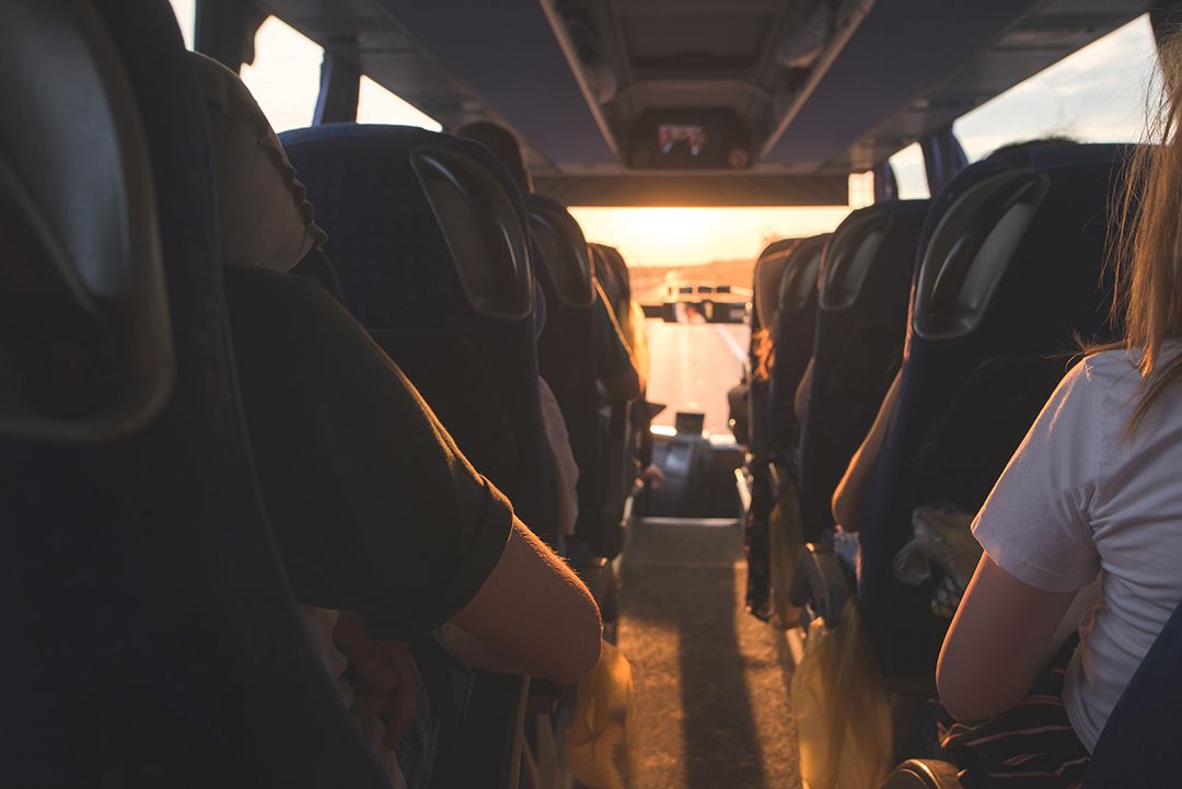 charter bus interior