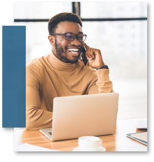 smiling male employee