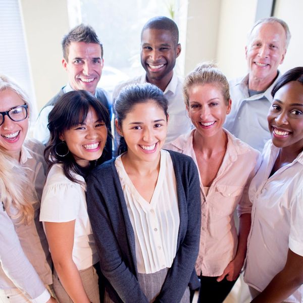 group of happy employees