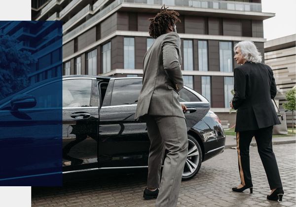 VIP woman being picked up VIP woman being picked up