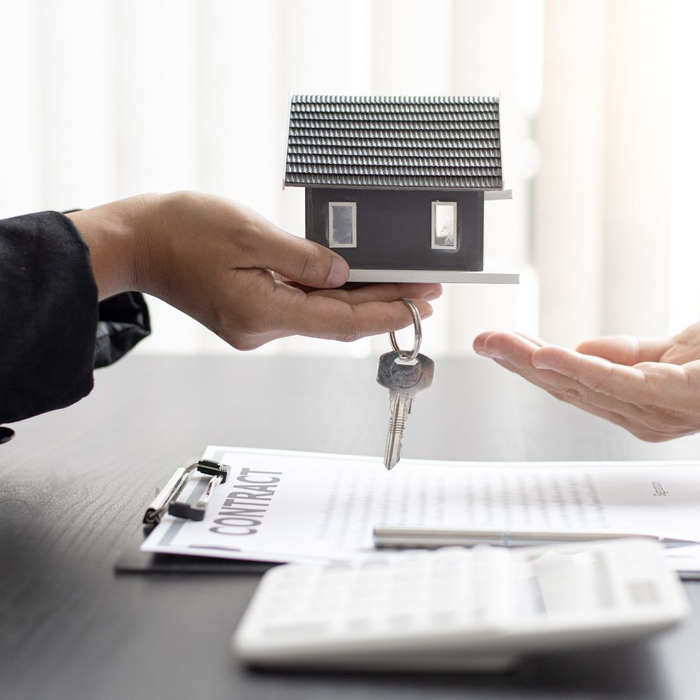 handing over a home and keys 